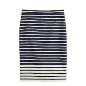 J. Crew Pencil Skirt in Colorblock Sz 0 NWT